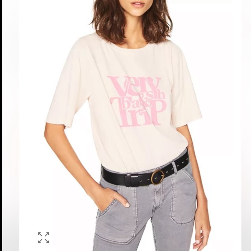 ba&sh Trevor Graphic Tee “Very ba&sh trip” French Parisian Ba&sh size 3 = US 10